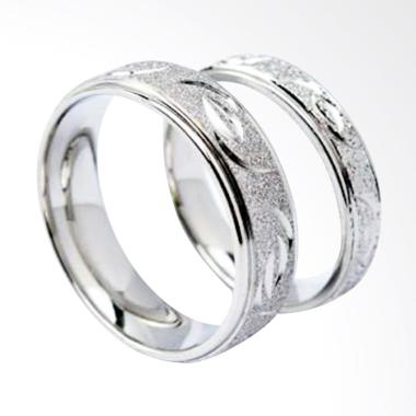 CDHJewelry Titanium Anti Karat CC020 Cincin Couple [Female 5 & Male 7]