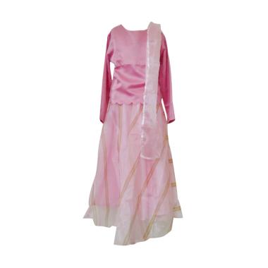 GBS Sens.3in1 Pink Set Diagonal Set Skirt Baju Muslim Anak