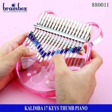 Crystal Kalimba 17 Keys Thumb Piano Acrylic Piano Jari Pink Waist