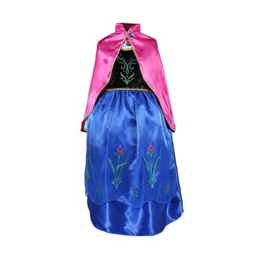 Frozen Princess Anna Jubah Merah Dress Kostum
