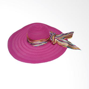 D&D Hat Collection Floppy Hat Wide ... soris Wanita - Pink Fanta