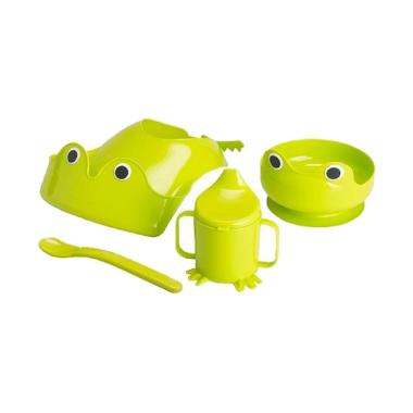 Ikea Mata Set Perlengkapan Makan Bayi Green Off White