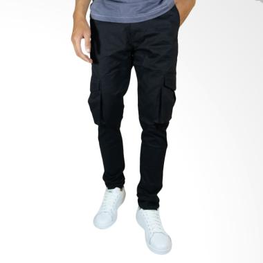 NHS Wear Slim Cargo Trousers Celana Panjang Pria - Black