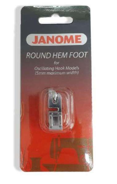 sepatu mesin jahit round hem foot janome/sepatu semi neci,klim kecil bulat