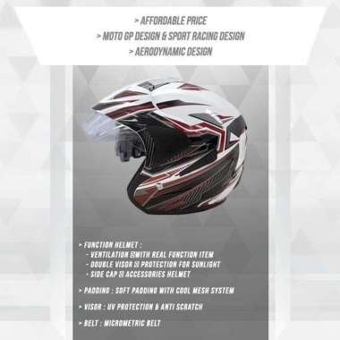 Yamaha Helm King Gt - Gp Series XL White Red