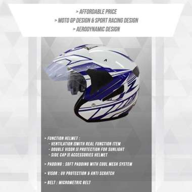 Yamaha Helm King Gt - Gp Series XL White Blue