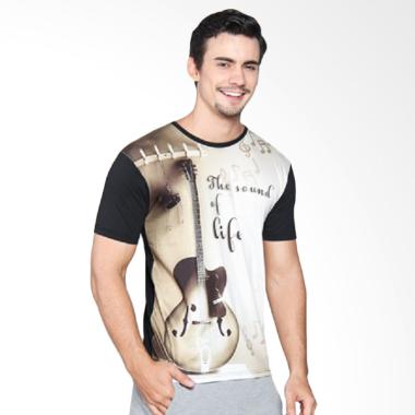Elveta 4D Gitar T-Shirt Pria