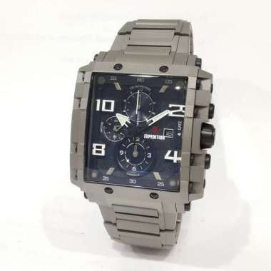 Expedition Square Titanium Chronograph 6757MCBTT Jam Tangan Pria Navy Blue