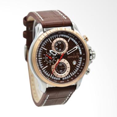 Condotti Jam Tangan Pria - Coklat Ring Rosegold CN3044-S05-P05 Brown/ Rose Gold
