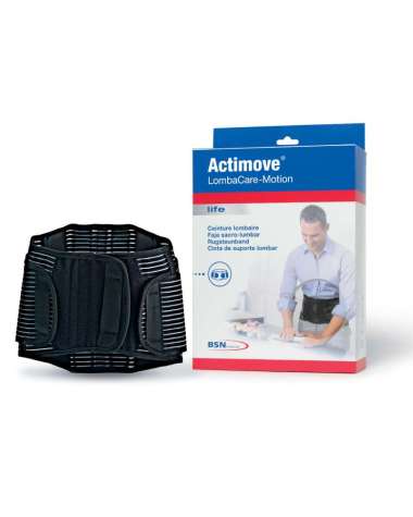 BSN Actimove Lombacare Motion Black/Penyangga Pinggang Belakang -SIZE L