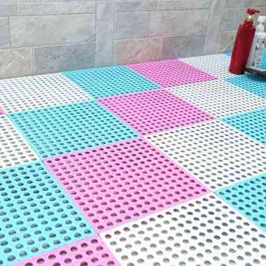 SK-C236 Karpet Kamar Mandi Anti Licin 30x30CM - Keset Lantai Anti Slip Polkadot Dapur Mat Non-Slip H