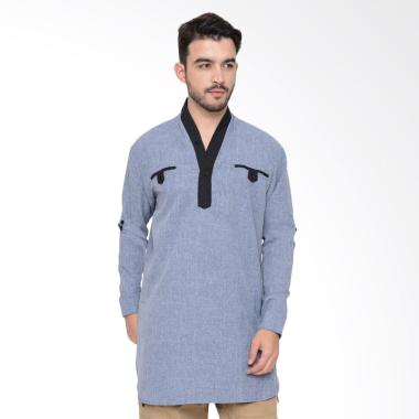 Zayidan Baju Muslim Gamis Salman Pria - Biru