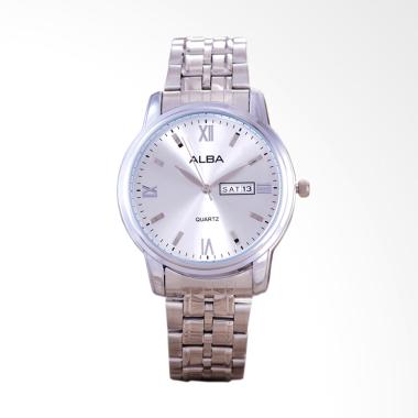 Alba Jam Tangan Pria - Silver White [9426]