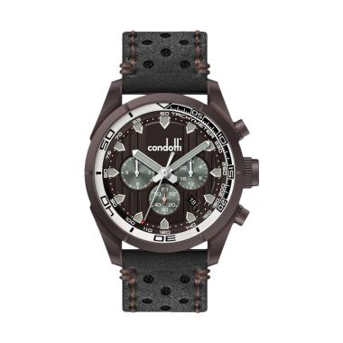 Condotti Corragio Chronograph Tachymeter Jam Tangan Pria - Hitam [CN1031-BR05-L03] Black