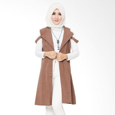 Koesoema Clothing Fiona Unique Vest Rompi Wanita - Brown