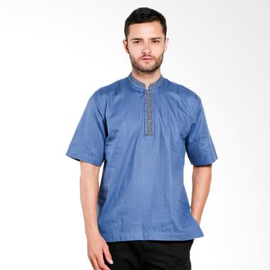 Aitana Bordir Baju Koko Pria - Biru [YN-11723-SS]