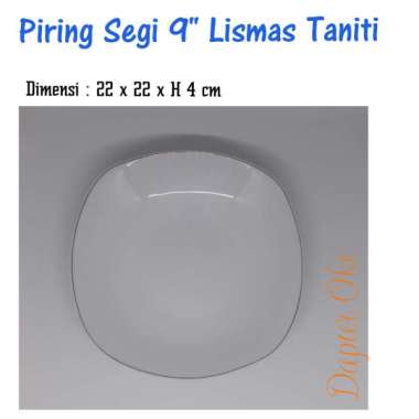 Piring Makan Segi 9" Lismas (6 pcs) / Piring Keramik