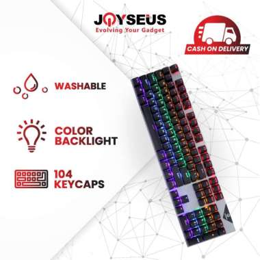 Joyseus Keyboard mechanical komputer Gaming USB Cable RGB Tahan Air
