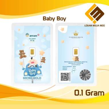LOGAM MULIA MICRO GOLD ANTAM HARTADINATA 0.1 GRAM 0.1GR BABY BOY 3
