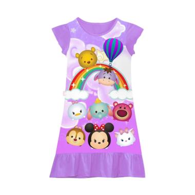 GBS DK.Night Gown Tsum-tsum Lilac Dress Anak