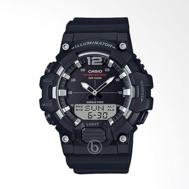 CASIO Original Analog Digital Telememo Jam Tangan Pria - Black [HDC-700-1A] Black