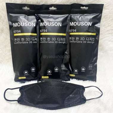 Masker Import Korea KF94 | Masker 4ply Convex Masker 4D Black
