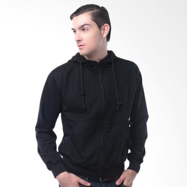 Crows Denim Keren Style Hoodie Sweater Pria - Hitam