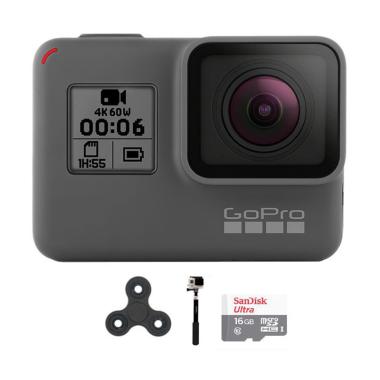 GoPro Hero 6 Combo Supreme 16 GB Spin Action Camera - Black