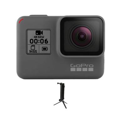 GoPro Hero 6 3 Way Monopod Action Camera - Black