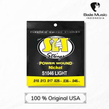 Senar Gitar Elektrik SIT Strings S1046 Power Nickel Light Original USA