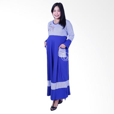 Mama Hamil GMS 250 Kotak Rose Gamis Hamil - Biru Tua