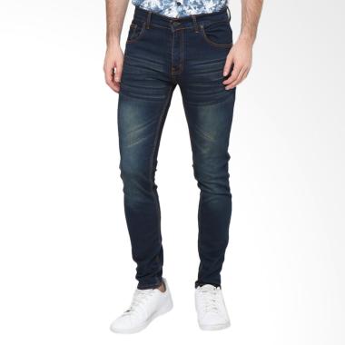 MENTLI Skinny Jeans Celana Pria - Indigo Wash