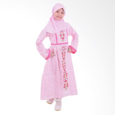 Jesca and Paul Zafira 222 Baju Muslim Anak - Pink