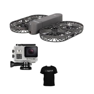 Promo Ramadhan - Brica INVRA 5 Hybr ... e Drone - Black + T-Shirt