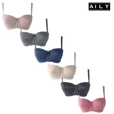 Aily 664 Bra Wanita Berkawat Cup C Big Size Hijau 40C