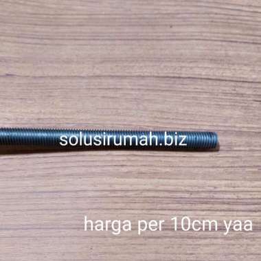 AS DRAT FULL M12 per10cm HITAM AS BAUT STUDBOLT 12MM LONG DRAT