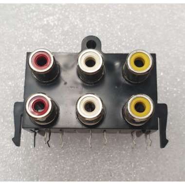 Socket Female RCA 6 Slot Lubang Konektor AV merk Jalco