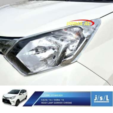 JSL Garnish Lampu Depan Calya Head Lamp Garnish crome