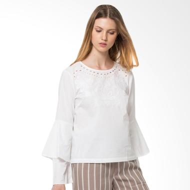 The Executive 5-Blwdyn218A023 Long Sleeve Blouse Wanita - Off White