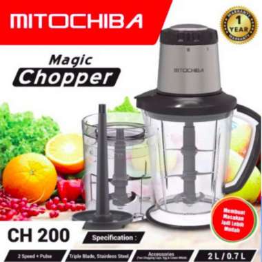 Mitochiba Food Chopper CH-200 Kapasitas 2 Liter PENCACAH MAKANAN