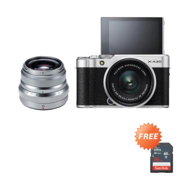 Fujifilm X-A20 / XA20 Kit 15-45mm + ... - Silver + Free SDHC 16GB