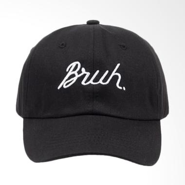 Jersi Clothing Bruh Baseball Snapback Topi Pria - Hitam
