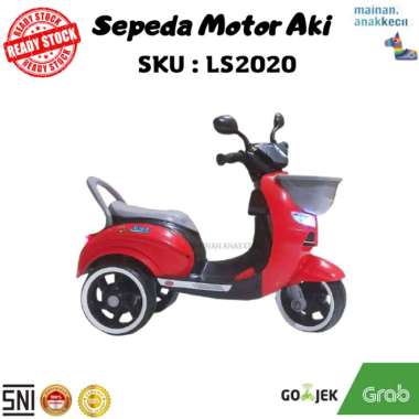 GOJEK Mainan Anak Sepeda Motor Aki/Accu Sepeda Roda 3 Murah LS2020