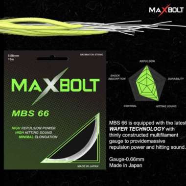MAXBOLT MBS 66 SENAR BADMINTON ORIGINAL BLACK