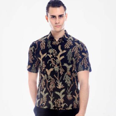 AKSA Batik Rajendra Hem Batik Pria - Hitam