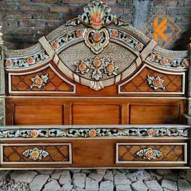 tempat tidur,dipan ukir mawar dipan jati jepara tempat tidur classic variasi marmer