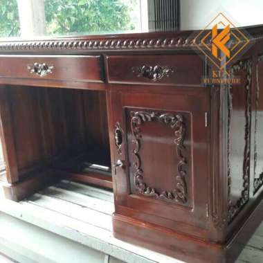 meja kantor kerja jati classic meja kantor jati meja kantor mewah ukir