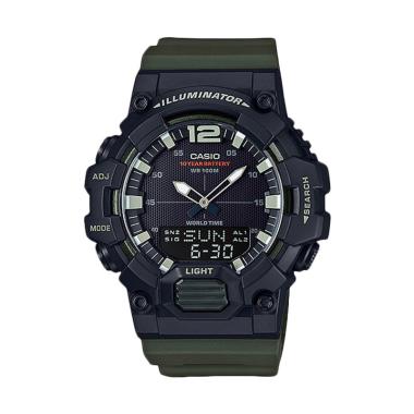 CASIO Digital Analog Jam Tangan Pria [Original/ HDC-700] Black Green