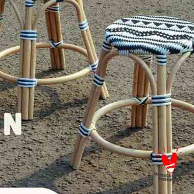 Stool Rattan RSFU 21005 Hitam