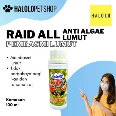 Anti Lumut Algae Pembasmi Penghilang Lumut Aquarium Kolam RAID ALL